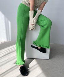 SANSeLF | Se ボリュームフリル リブパンツ【SANSeLF】sanw22a026(その他パンツ)