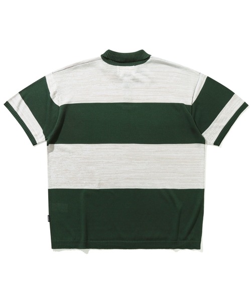 【ROMANTIC CROWN】STRIPE KNIT POLO / ロマンティッククラウン ストライプ ボーダー ニット ポロシャツ