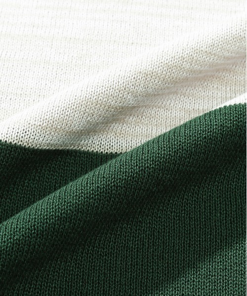 【ROMANTIC CROWN】STRIPE KNIT POLO / ロマンティッククラウン ストライプ ボーダー ニット ポロシャツ