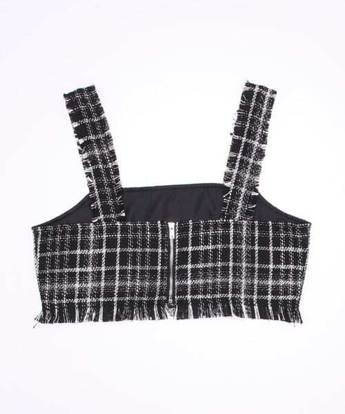 PAGEBOY（ページボーイ）の「CORE / ツイードサマービスチェ（その他トップス・レディース・オフホワイト/ブラック・FREE）」の3枚目の写真