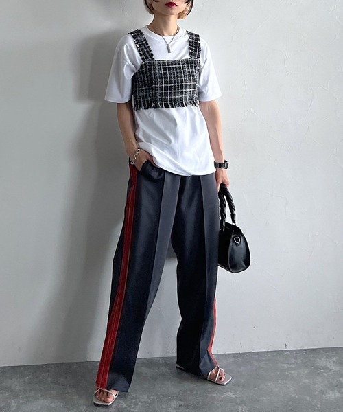 PAGEBOY（ページボーイ）の「CORE / ツイードサマービスチェ（その他トップス・レディース・オフホワイト/ブラック・FREE）」の8枚目の写真