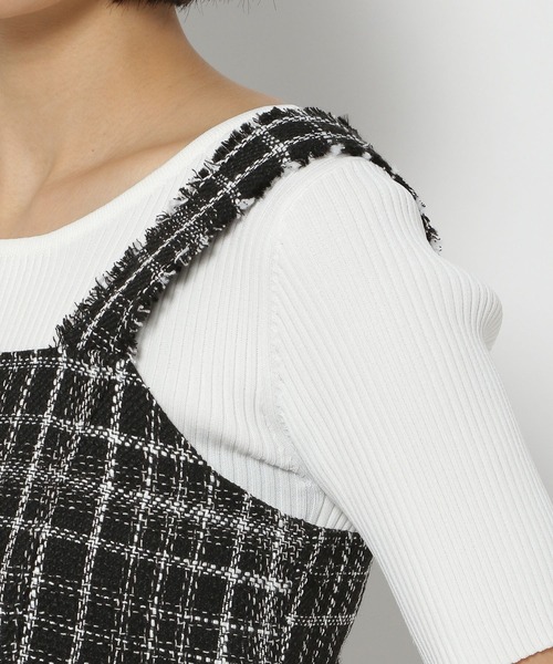 PAGEBOY（ページボーイ）の「CORE / ツイードサマービスチェ（その他トップス・レディース・オフホワイト/ブラック・FREE）」の13枚目の写真