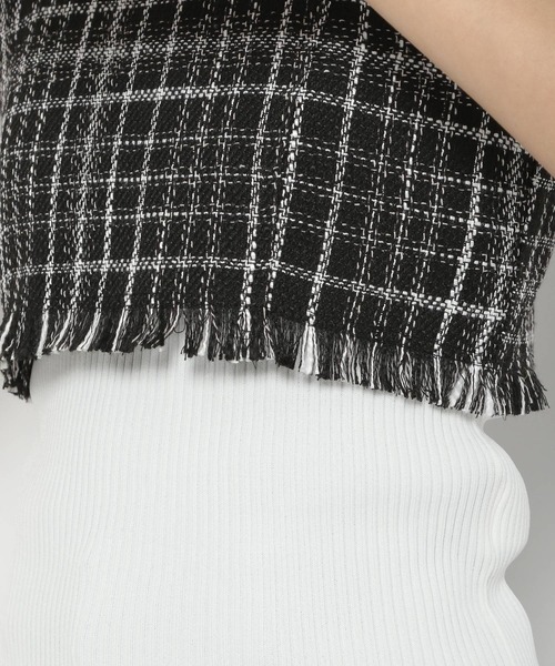 PAGEBOY（ページボーイ）の「CORE / ツイードサマービスチェ（その他トップス・レディース・オフホワイト/ブラック・FREE）」の14枚目の写真