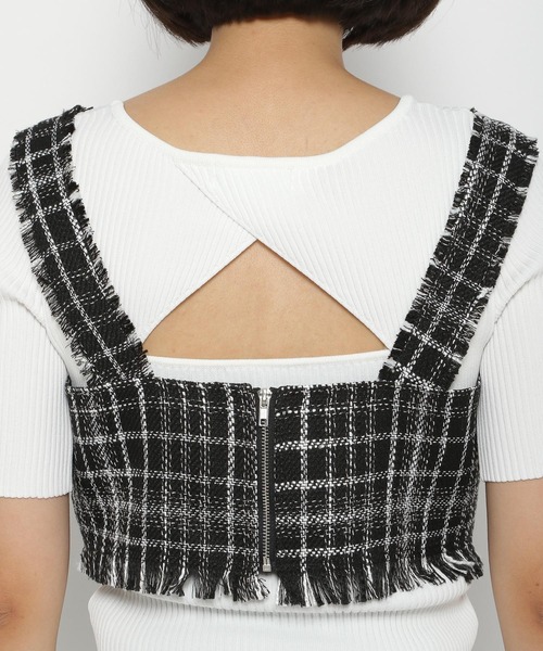 PAGEBOY（ページボーイ）の「CORE / ツイードサマービスチェ（その他トップス・レディース・オフホワイト/ブラック・FREE）」の16枚目の写真