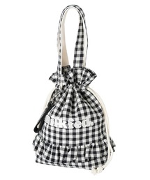 MILKFED. | COOPER FRILL DRAWSTRING BAG MINI/ギンガムチェック フリル ミニ トートバッグ/巾着(トートバッグ)