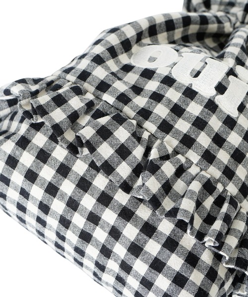MILKFED.(ミルクフェド)の「COOPER FRILL DRAWSTRING BAG MINI/ギンガムチェック フリル ミニ トートバッグ/巾着(トートバッグ・レディース・ブラック/ベージュ/レッド・ONE SIZE)」の10枚目の写真