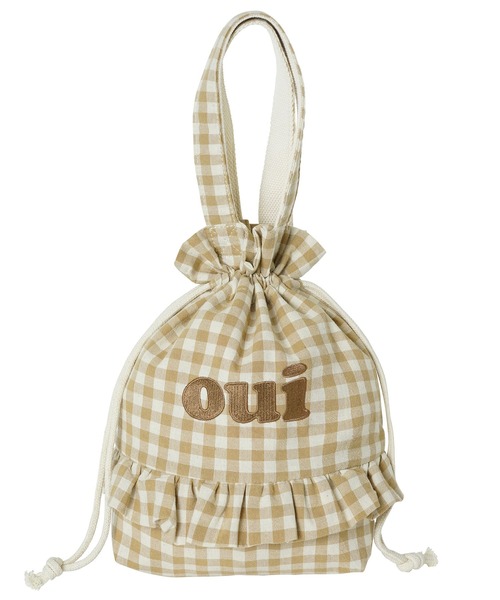 MILKFED.(ミルクフェド)の「COOPER FRILL DRAWSTRING BAG MINI/ギンガムチェック フリル ミニ トートバッグ/巾着(トートバッグ・レディース・ブラック/ベージュ/レッド・ONE SIZE)」の13枚目の写真