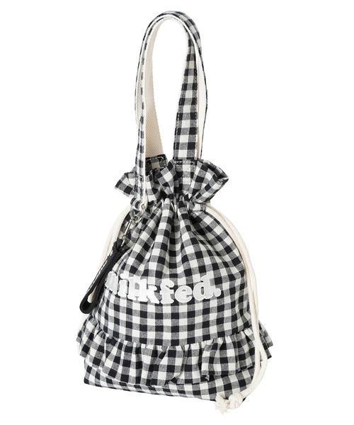 MILKFED.(ミルクフェド)の「COOPER FRILL DRAWSTRING BAG MINI/ギンガムチェック フリル ミニ トートバッグ/巾着(トートバッグ・レディース・ブラック/ベージュ/レッド・ONE SIZE)」の21枚目の写真
