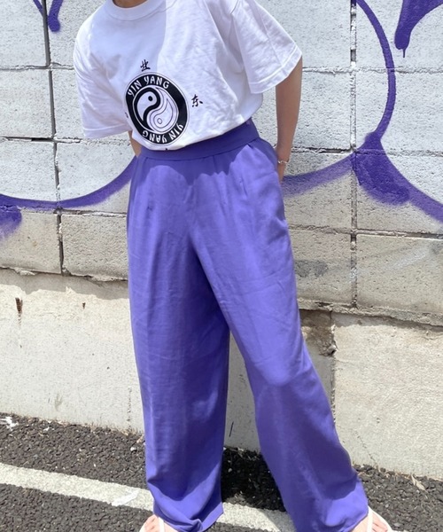 DuKKah（デュカ）の「Dukkah/【低身長向け】YINYANGビッグT（Tシャツ/カットソー・レディース・ホワイト/ライトピンク・LARGE）」の4枚目の写真