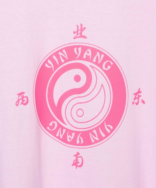 DuKKah（デュカ）の「Dukkah/【低身長向け】YINYANGビッグT（Tシャツ/カットソー・レディース・ホワイト/ライトピンク・LARGE）」の11枚目の写真
