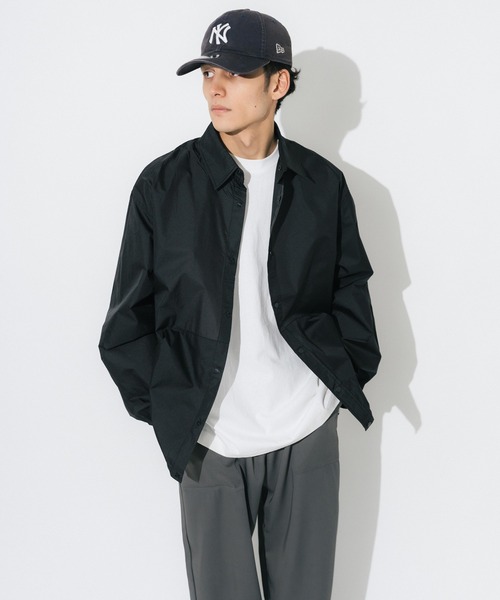 Ressaca(レサーカ)の「オーバーサイズ コーチジャケット長袖シャツ(ナイロンジャケット・メンズ・ホワイト/ブラック/グレー・M/L/XL)」の15枚目の写真
