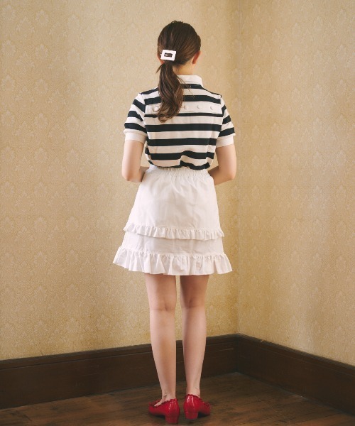 MIRO AMURETTE(ミロアミュレット)の「waist mini skirt(スカート・レディース・ホワイト/ブラック・FREE)」の8枚目の写真