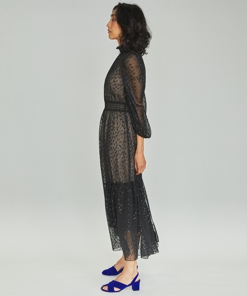 CORCOVADO,ウエストシャーリングシフォンワンピース - WEAR