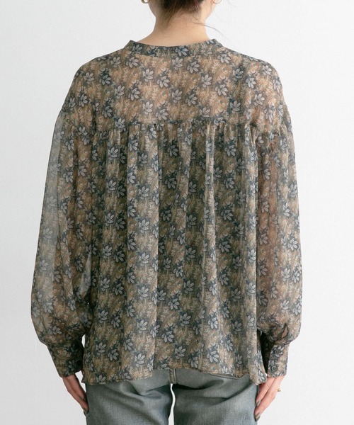 URBAN RESEARCH ROSSO WOMEN（アーバンリサーチ　ロッソ）の「ペイズリーフラワーギャザーブラウス（シャツ/ブラウス・レディース・ブラック系その他/グリーン系その他・FREE）」の11枚目の写真