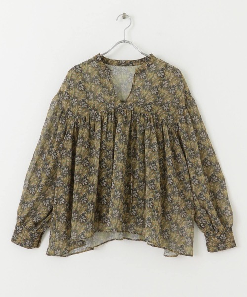 URBAN RESEARCH ROSSO WOMEN（アーバンリサーチ　ロッソ）の「ペイズリーフラワーギャザーブラウス（シャツ/ブラウス・レディース・ブラック系その他/グリーン系その他・FREE）」の19枚目の写真