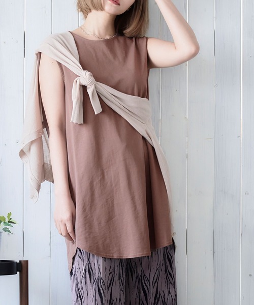 anown（アノン）の「ラウンドヘムチュニックタンクトップ（タンクトップ）」 - WEAR