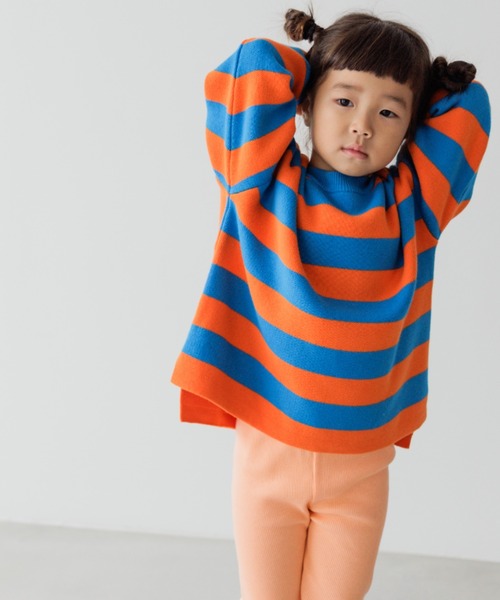 LOWRYS FARM（ローリーズファーム）の「ボーダーニットプルオーバー　357620（ニット/セーター・キッズ・グリーン/ブルー/ネイビー/ブラック/ブラック系その他・110cm/120cm/130cm/140cm/150cm）」の5枚目の写真