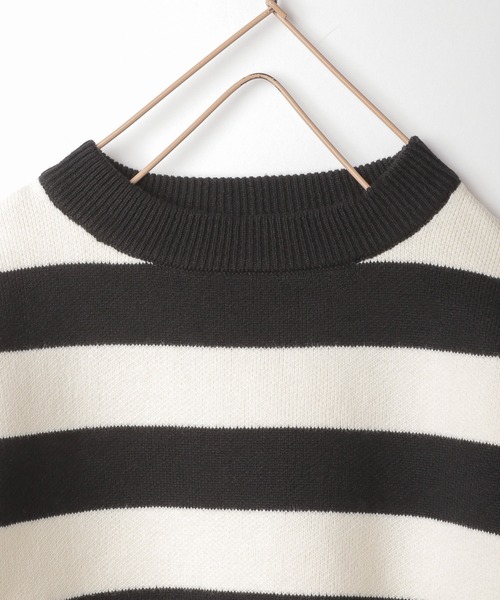 LOWRYS FARM（ローリーズファーム）の「ボーダーニットプルオーバー　357620（ニット/セーター・キッズ・グリーン/ブルー/ネイビー/ブラック/ブラック系その他・110cm/120cm/130cm/140cm/150cm）」の6枚目の写真