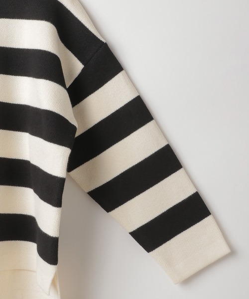 LOWRYS FARM（ローリーズファーム）の「ボーダーニットプルオーバー　357620（ニット/セーター・キッズ・グリーン/ブルー/ネイビー/ブラック/ブラック系その他・110cm/120cm/130cm/140cm/150cm）」の7枚目の写真