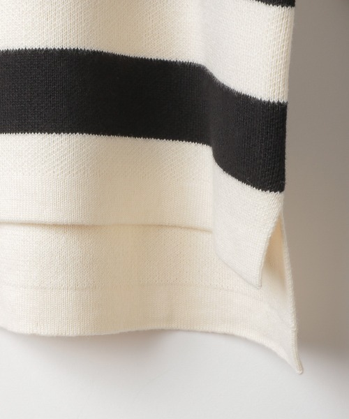 LOWRYS FARM（ローリーズファーム）の「ボーダーニットプルオーバー　357620（ニット/セーター・キッズ・グリーン/ブルー/ネイビー/ブラック/ブラック系その他・110cm/120cm/130cm/140cm/150cm）」の9枚目の写真