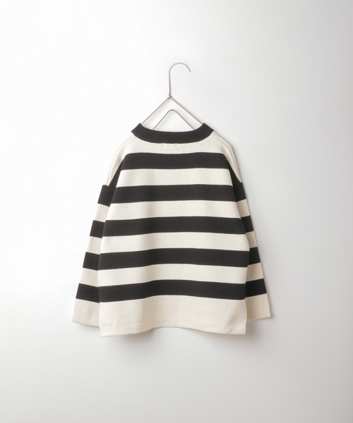 LOWRYS FARM（ローリーズファーム）の「ボーダーニットプルオーバー　357620（ニット/セーター・キッズ・グリーン/ブルー/ネイビー/ブラック/ブラック系その他・110cm/120cm/130cm/140cm/150cm）」の10枚目の写真