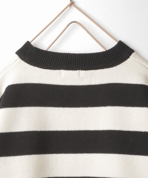 LOWRYS FARM（ローリーズファーム）の「ボーダーニットプルオーバー　357620（ニット/セーター・キッズ・グリーン/ブルー/ネイビー/ブラック/ブラック系その他・110cm/120cm/130cm/140cm/150cm）」の11枚目の写真