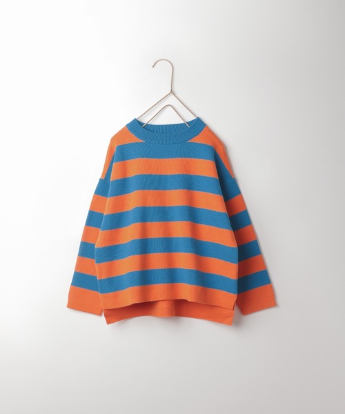 LOWRYS FARM（ローリーズファーム）の「ボーダーニットプルオーバー　357620（ニット/セーター・キッズ・グリーン/ブルー/ネイビー/ブラック/ブラック系その他・110cm/120cm/130cm/140cm/150cm）」の16枚目の写真