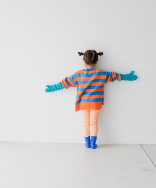 LOWRYS FARM（ローリーズファーム）の「ボーダーニットプルオーバー　357620（ニット/セーター・キッズ・グリーン/ブルー/ネイビー/ブラック/ブラック系その他・110cm/120cm/130cm/140cm/150cm）」の20枚目の写真