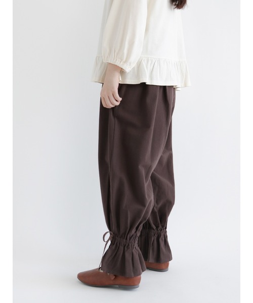 Samansa Mos2（サマンサ モスモス）の「裾絞りリボンパンツ（その他パンツ・レディース・ブラウン/グレー/チャコール・ﾌﾘ-）」の12枚目の写真