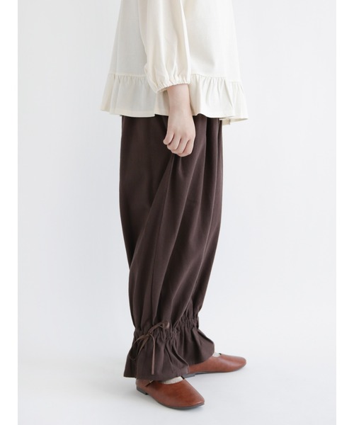 Samansa Mos2（サマンサ モスモス）の「裾絞りリボンパンツ（その他パンツ・レディース・ブラウン/グレー/チャコール・ﾌﾘ-）」の14枚目の写真