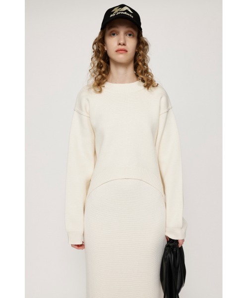 SLY（スライ）の「MILANO RIB 2WAY TOPS ミラノリブ 2ウェイ トップス ニット（ニット/セーター・レディース・オレンジ/アイボリー/ブラック/ブルー・FREE）」の5枚目の写真