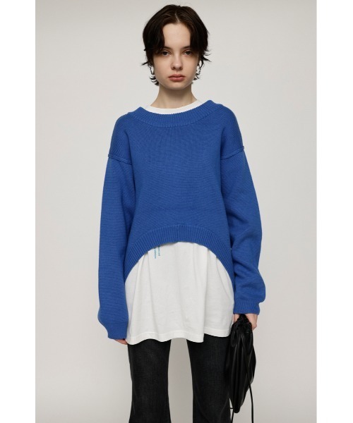 SLY（スライ）の「MILANO RIB 2WAY TOPS ミラノリブ 2ウェイ トップス ニット（ニット/セーター・レディース・オレンジ/アイボリー/ブラック/ブルー・FREE）」の17枚目の写真