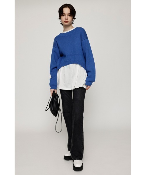 SLY（スライ）の「MILANO RIB 2WAY TOPS ミラノリブ 2ウェイ トップス ニット（ニット/セーター・レディース・オレンジ/アイボリー/ブラック/ブルー・FREE）」の18枚目の写真