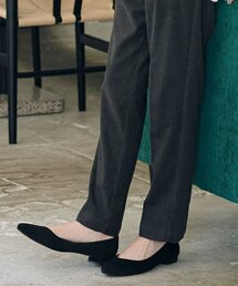 【ふわっと心地よい足入れ】人気デザインが復活!やわここち(R)Vカットフラットパンプス(日本製)
