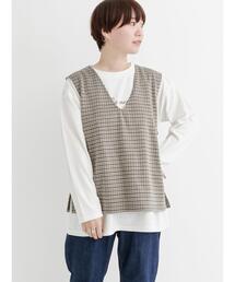 Lugnoncure | カットジャカードVネックベスト(ニット/セーター)