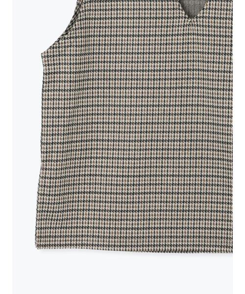 Lugnoncure（ルノンキュール）の「カットジャカードVネックベスト（ニット/セーター・レディース・ベージュ/ブラック/ブラウン・ﾌﾘ-）」の12枚目の写真