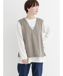 Lugnoncure | カットジャカードVネックベスト(ニット/セーター)