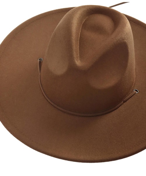 anap mimpi（アナップミンピ）の「ツバヒロ中折紐付ハット（ハット・レディース・ブラウン/アイボリー/ダークブラウン・FREE）」の8枚目の写真