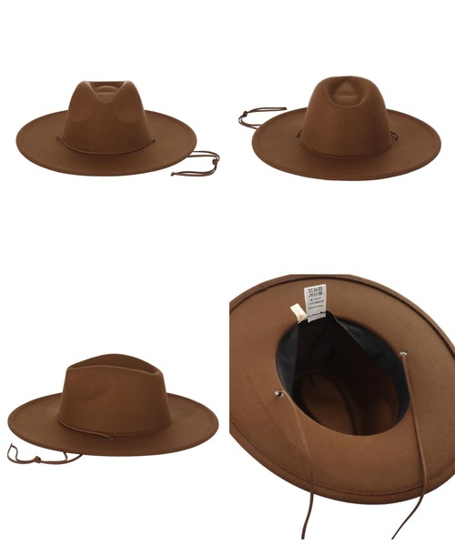 anap mimpi（アナップミンピ）の「ツバヒロ中折紐付ハット（ハット・レディース・ブラウン/アイボリー/ダークブラウン・FREE）」の7枚目の写真