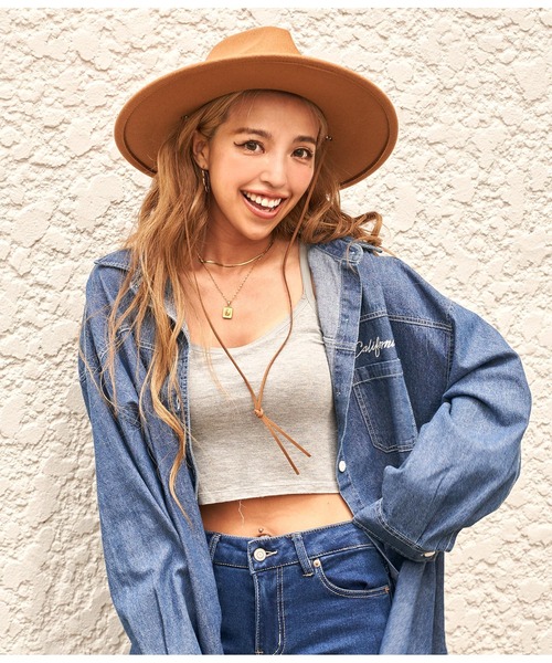 anap mimpi（アナップミンピ）の「ツバヒロ中折紐付ハット（ハット・レディース・ブラウン/アイボリー/ダークブラウン・FREE）」の10枚目の写真