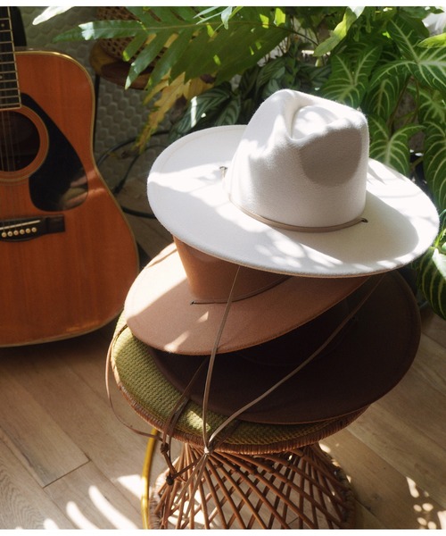 anap mimpi（アナップミンピ）の「ツバヒロ中折紐付ハット（ハット・レディース・ブラウン/アイボリー/ダークブラウン・FREE）」の14枚目の写真