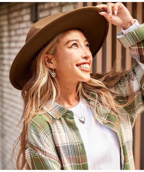 anap mimpi（アナップミンピ）の「ツバヒロ中折紐付ハット（ハット・レディース・ブラウン/アイボリー/ダークブラウン・FREE）」の12枚目の写真