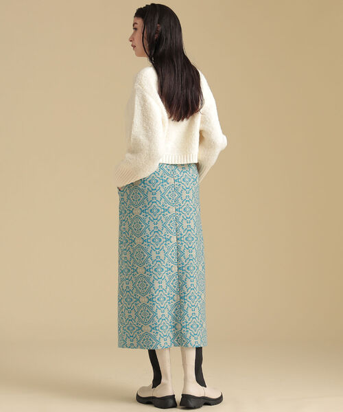 Ray BEAMS（レイビームス）の「Ray BEAMS / ボア ニット スリット ハイネック（ニット/セーター・レディース・オフホワイト/マスタード・ONE SIZE）」の13枚目の写真