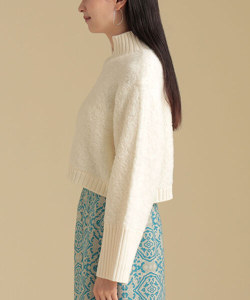 Ray BEAMS（レイビームス）の「Ray BEAMS / ボア ニット スリット ハイネック（ニット/セーター・レディース・オフホワイト/マスタード・ONE SIZE）」の20枚目の写真