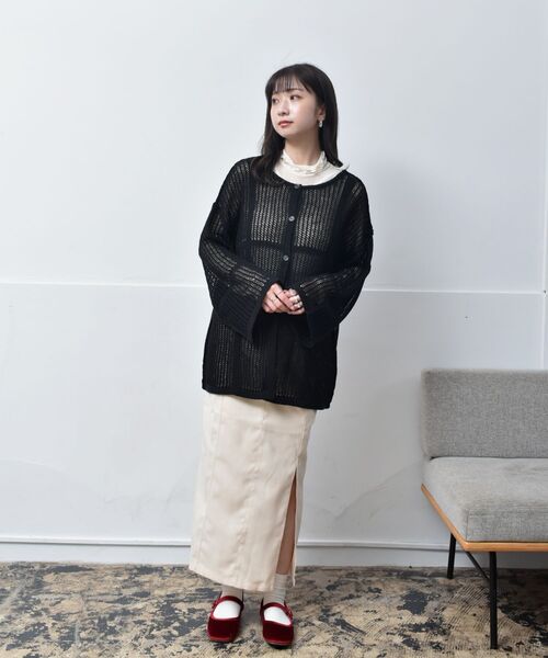 RETRO GIRL(レトロガール)の「シアーレイヤードHNカットソー(Tシャツ/カットソー・レディース・オフホワイト/イエロー/ブルー/ブラック/ブラック系その他・FREE)」の18枚目の写真