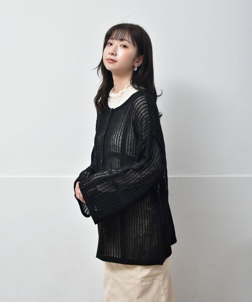 RETRO GIRL(レトロガール)の「シアーレイヤードHNカットソー(Tシャツ/カットソー・レディース・オフホワイト/イエロー/ブルー/ブラック/ブラック系その他・FREE)」の12枚目の写真