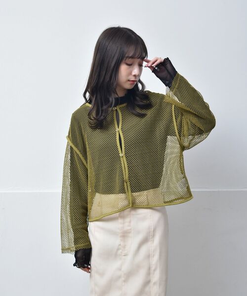 RETRO GIRL(レトロガール)の「シアーレイヤードHNカットソー(Tシャツ/カットソー・レディース・オフホワイト/イエロー/ブルー/ブラック/ブラック系その他・FREE)」の8枚目の写真