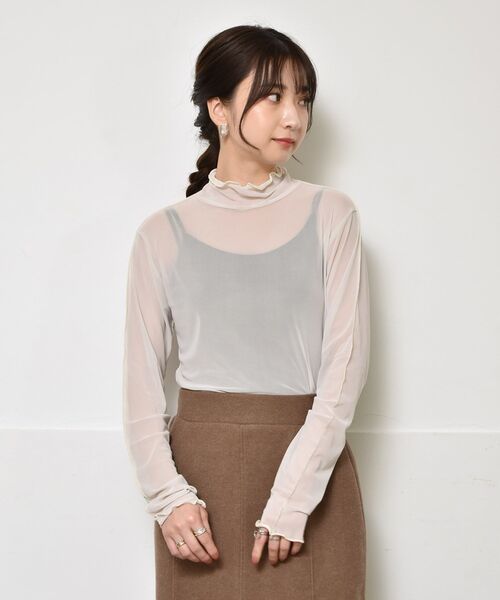 RETRO GIRL(レトロガール)の「シアーレイヤードHNカットソー(Tシャツ/カットソー・レディース・オフホワイト/イエロー/ブルー/ブラック/ブラック系その他・FREE)」の20枚目の写真