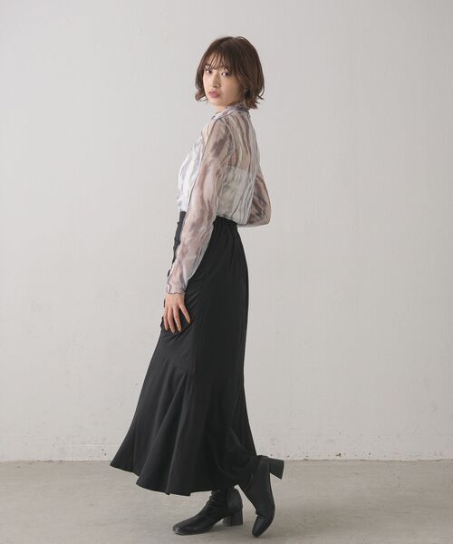 RETRO GIRL(レトロガール)の「シアーレイヤードHNカットソー(Tシャツ/カットソー・レディース・オフホワイト/イエロー/ブルー/ブラック/ブラック系その他・FREE)」の14枚目の写真