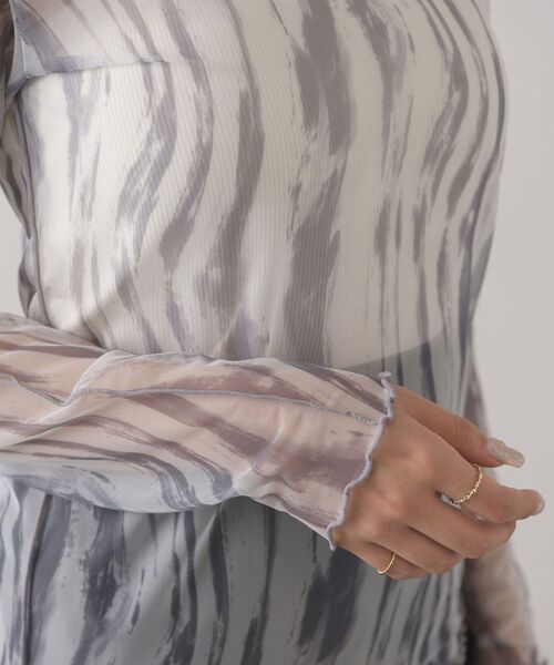 RETRO GIRL(レトロガール)の「シアーレイヤードHNカットソー(Tシャツ/カットソー・レディース・オフホワイト/イエロー/ブルー/ブラック/ブラック系その他・FREE)」の22枚目の写真